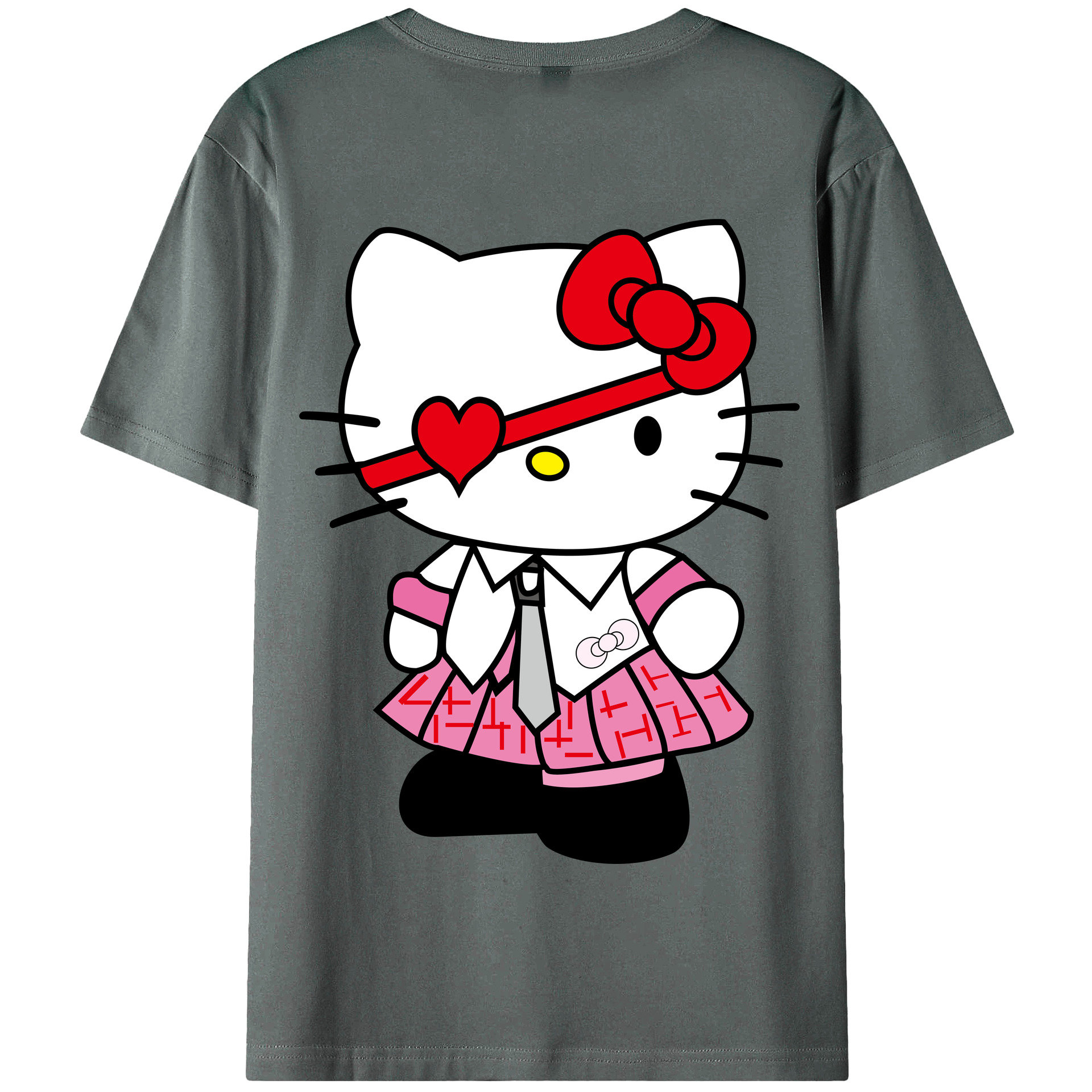 （画像用） Hello Kitty ハローキティ 綿100％半袖Tシャツ（背面プリント）